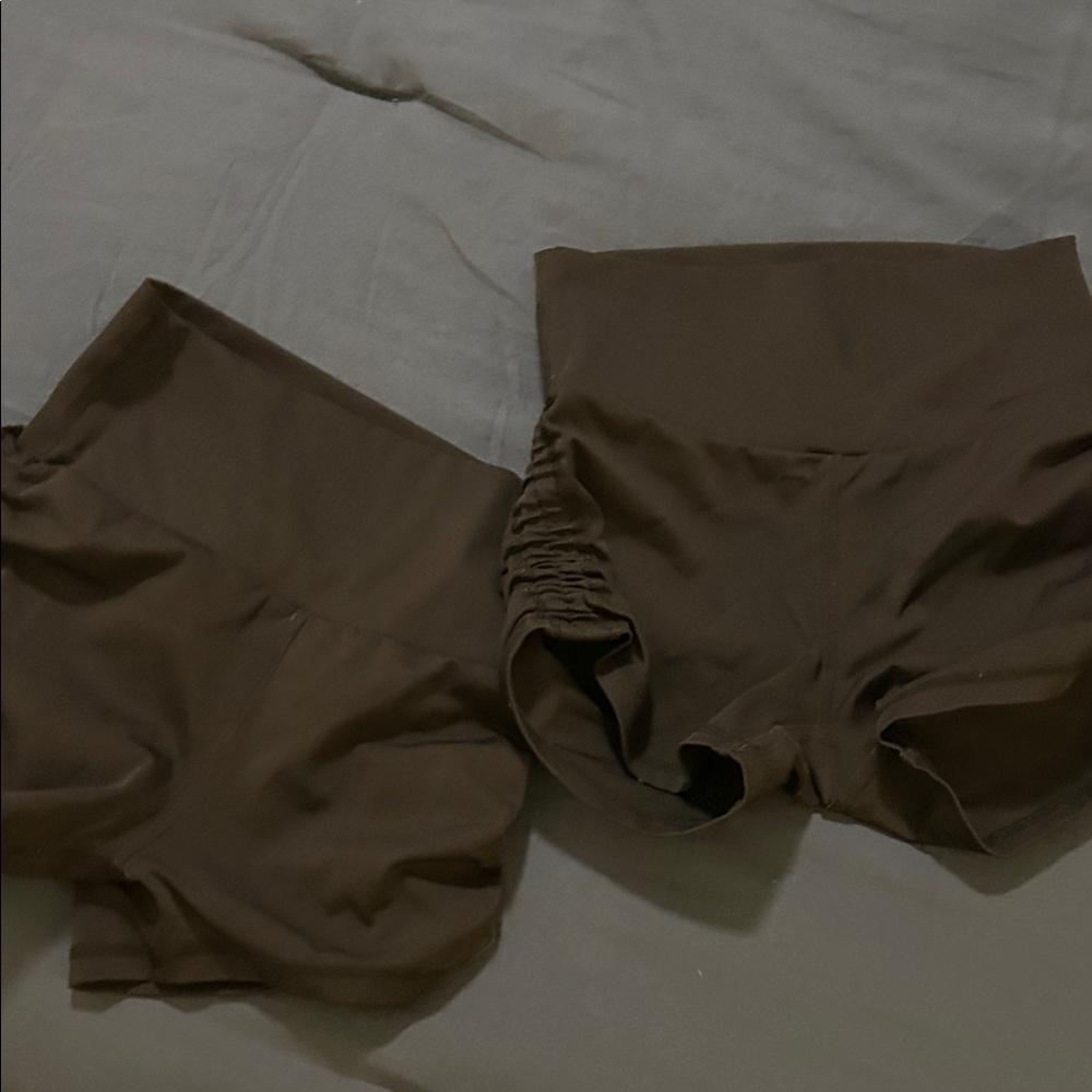 2 pairs Girls' black werk dance shorts